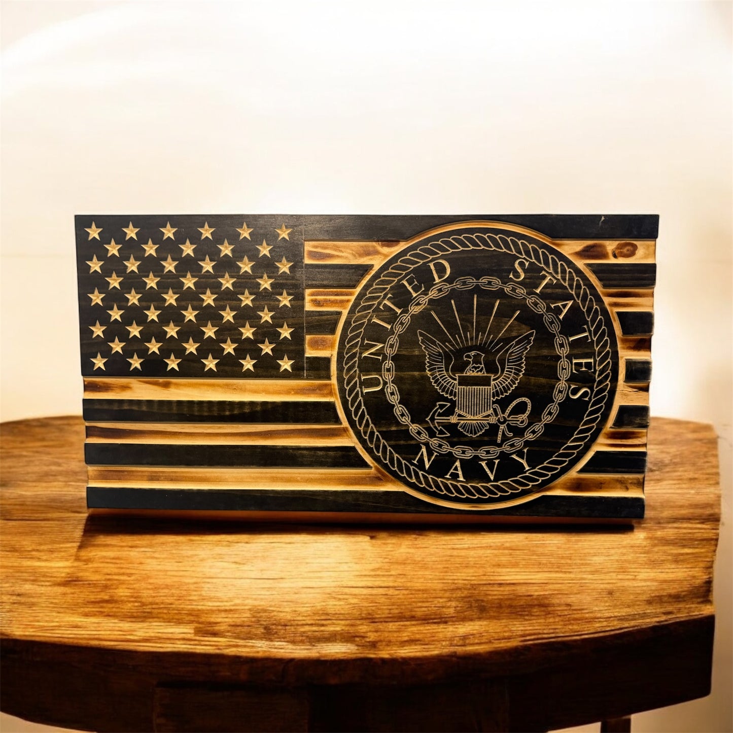 Rustic American Flag - Navy